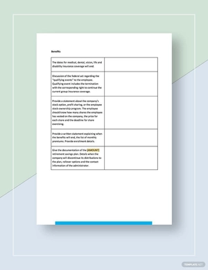 Worksheet Termination of Employment Template
