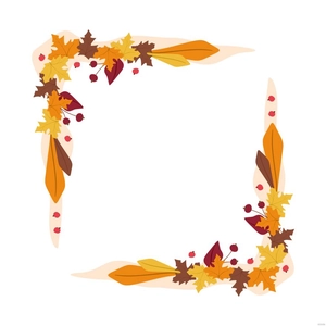 Autumn Leaves Frame Vector