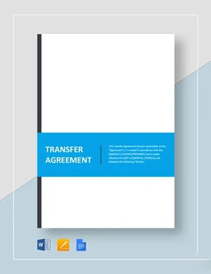 Agreement of Transfer Template Agreement of Transfer Template
