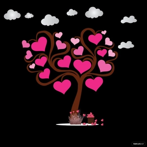 Heart Tree Vector