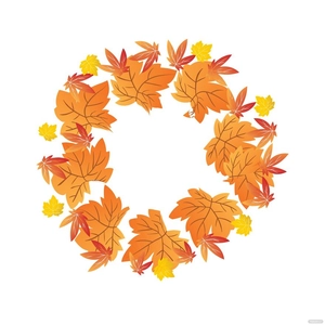 Maple Leaves Circle Vector