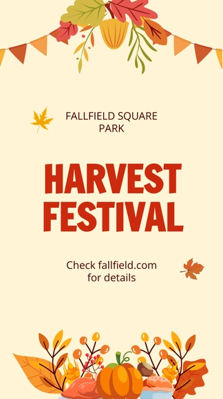 Free Fall Harvest Whatsapp Post Template to Edit Online
