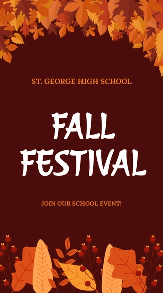 Free Fall/Autumn Event Whatsapp Post Template to Edit Online