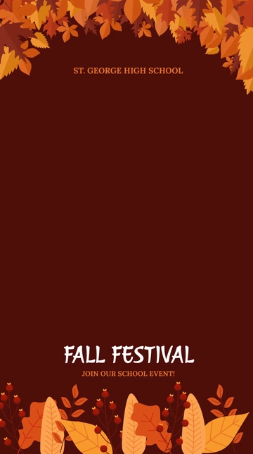 Free Fall/Autumn Event Snapchat Geofilter Template to Edit Online