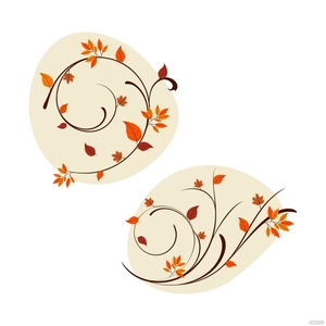 Fall Leaf Swirl Vector