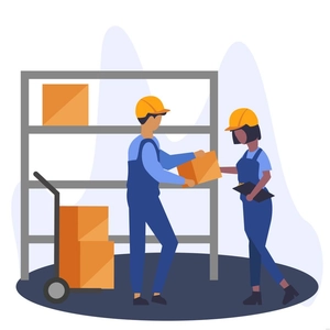 Warehouse Cartoon Illustration