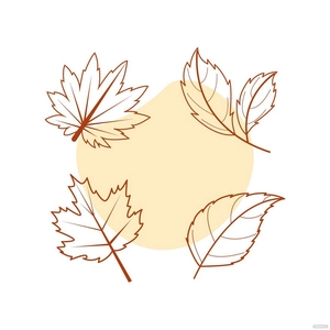 Fall Leaves Outline Vector