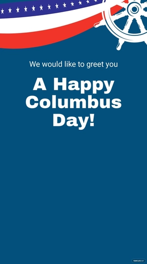 Free Happy Columbus Day Snapchat Geofilter Template to Edit Online