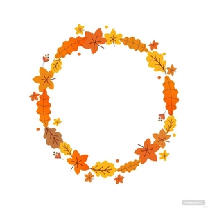 Circle Leaves Fall Vector