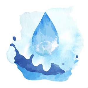 Watercolor Water Illustration