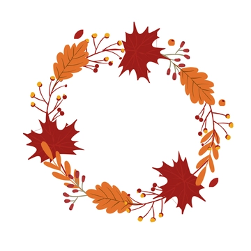 Free Autumn Leaves Circle Frame Clipart Template to Edit Online