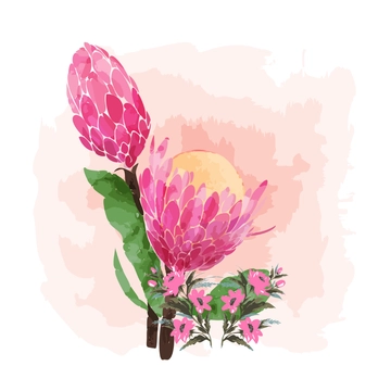 Free Flower Watercolor Cliparts Template to Edit Online