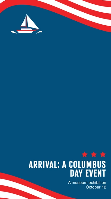 Free Columbus Day Event Snapchat Geofilter Template to Edit Online