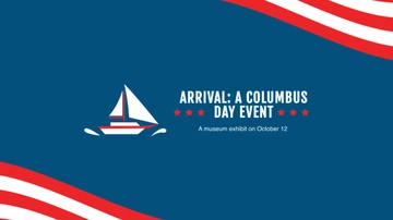 Free Columbus Day Event Youtube Banner Template to Edit Online