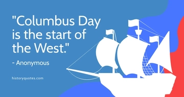 Free Columbus Day Quote Facebook Post Template to Edit Online