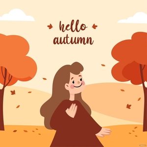 Hello Autumn Vector