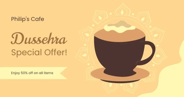 Free Dussehra Offer Facebook Post Template to Edit Online