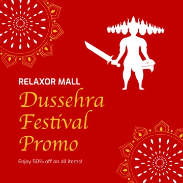 Free Dussehra Sale Instagram Post Template to Edit Online Free Dussehra Sale Instagram Post Template to Edit Online