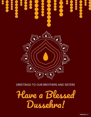 Dussehra Greeting Flyer Template