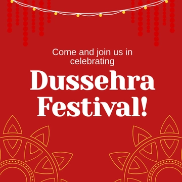 Free Dussehra Celebration Instagram Post Template to Edit Online Free Dussehra Celebration Instagram Post Template to Edit Online