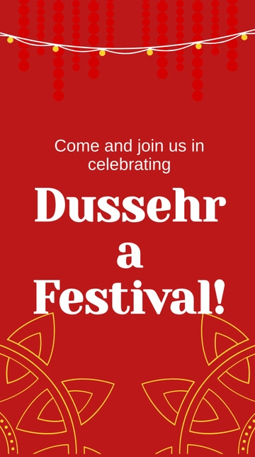 Free Dussehra Celebration Whatsapp Post Template to Edit Online
