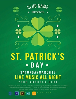 St Patrick's Day Celebration Flyer Template