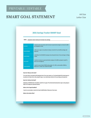 Smart Goal Tracker Template