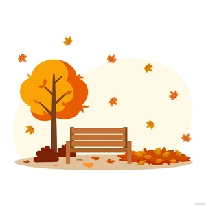 Scattered Leaves Autumn Vector