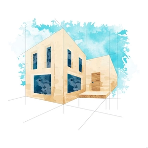 Watercolor Architecture Illustration