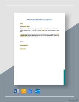 Mutual Termination of Contract Template