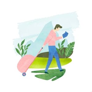 Travel Watercolor Illustration