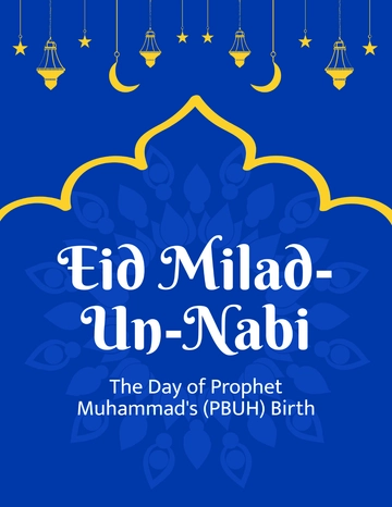 Free Eid Milad-Un-Nabi Flyer Template to Edit Online