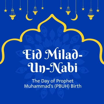 Free Eid Milad-Un-Nabi Instagram Post Template to Edit Online