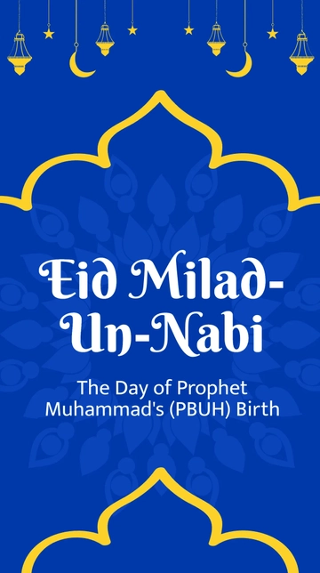 Free Eid Milad-Un-Nabi Instagram Story Template to Edit Online