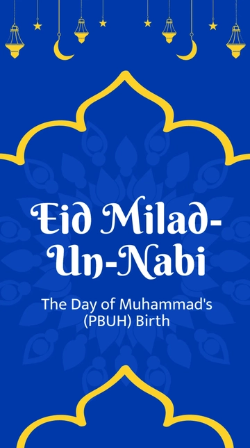 Free Eid Milad-Un-Nabi Whatsapp Post Template to Edit Online
