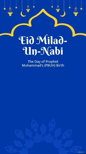 Free Eid Milad-Un-Nabi Snapchat Geofilter Template to Edit Online
