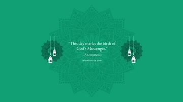 Free Milad-Un-Nabi Quote Youtube Banner Template to Edit Online