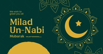 Free Milad-un-nabi Mubarak Facebook Post Template to Edit Online