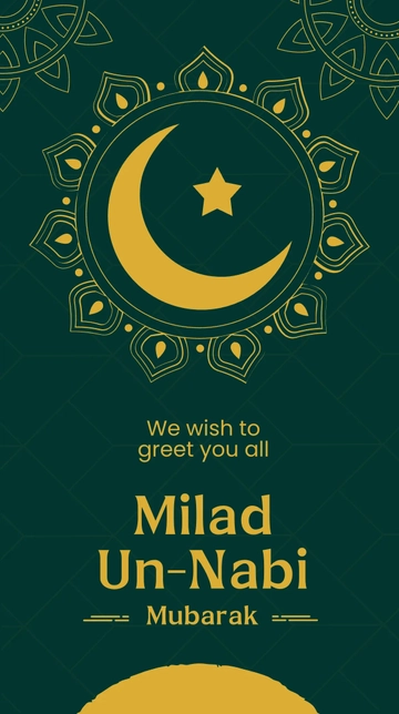 Free Milad-un-nabi Mubarak Instagram Story Template to Edit Online