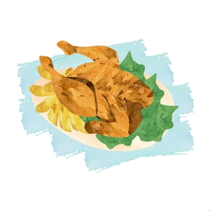Food Illustration Watercolor