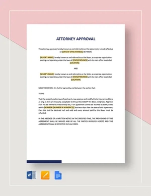 Attorney Approval Template