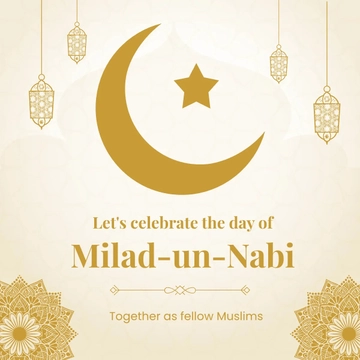 Free Milad-un-nabi Celebration Instagram Post Template to Edit Online