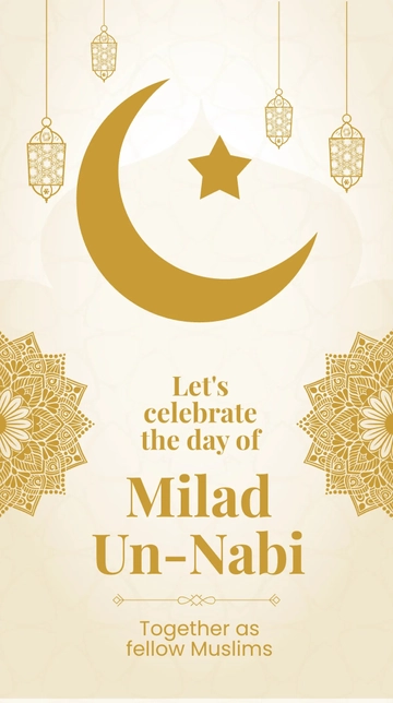 Free Milad-un-nabi Celebration Instagram Story Template to Edit Online