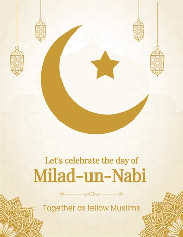 Free Milad-un-nabi Celebration Flyer Template to Edit Online
