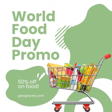 Free World Food Day Promotion Linkedin Post Template to Edit Online