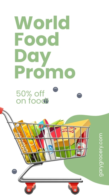 Free World Food Day Promotion Whatsapp Post Template to Edit Online