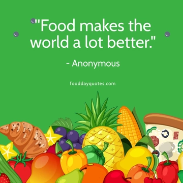 Free World Food Day Quote Instagram Post Template to Edit Online