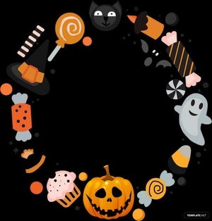 Halloween Wreath Vector