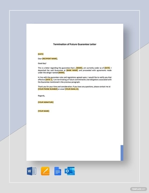 Termination of Future Guarantee Template