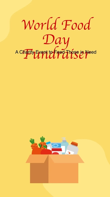 Free World Food Day Charity Snapchat Geofilter Template to Edit Online
